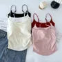 Plain Ruched Padded Cami Top