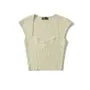 Sleeveless Sweetheart Neck Plain Ribbed Knit Crop Top