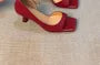 Kitten Heel Square Toe D'Orsay Sandals