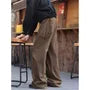 Mid Waist Plain Wide Leg Cargo Pants