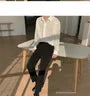 Plain Long-Sleeve Loose Shirt