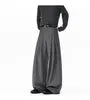 Mid Rise Plain Pleated Baggy Dress Pants