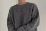 Crew Neck Plain Oversized Sweater