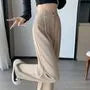 High Rise Plain Wide Leg Slacks (Various Designs)