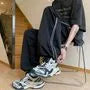 Drawstring-Waist Striped Wide-Leg Sweatpants