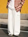 Mid Rise Plain Wide Leg Cargo Pants