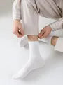 Set Of 5 Pairs: Plain Ankle Socks