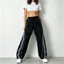 Low Rise Striped Loose-Fit Wide-Leg Sweatpants