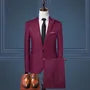 Set: Peak Lapel Single-Button Blazer + Tapered Dress Pants