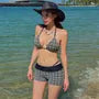 Set: Plaid Bikini + Swim Shorts
