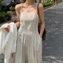 Spaghetti Strap Plain Wide Leg Jumpsuit