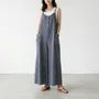 Spaghetti Strap V-Neck Striped Wide Leg Jumpsuit