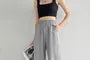 XL - High Rise Wide Leg Plain Sweatpants