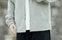 Plus Size Plain Zip Jacket