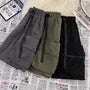 Mid Rise Web Belt Plain Cargo Shorts