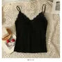 Lace-Trim Camisole Top with Pads in 5 Colors