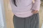 Long-Sleeve V-Neck Plain T-Shirt