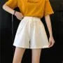 Drawstring Waist Wide Leg Shorts