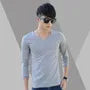 Long-Sleeve Slim Fit Plain T-Shirt