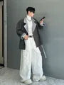 Two-Tone Open Front Jacket