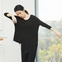 Long-Sleeve Plain Asymmetrical Dance T-Shirt