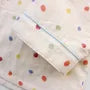 Pajama Set: Long-Sleeve Lapel Collar Dotted Button-Up Top + Pants