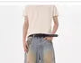 Mid Rise Washed Distressed Wide Leg Jorts