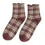 Set of 4: Plaid Crew Socks