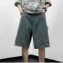 Mid Rise Washed Denim Shorts