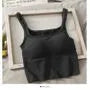 Square-Neck Plain Slim-Fit Cropped Tank Top