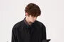 Mock Two-Piece Elbow-Sleeve Tie Dye Button-Up Shirt