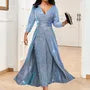 XL - 3/4-Sleeve V-Neck Glitter Jumpsuit