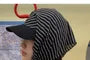 Striped Baseball Cap with Headkerchief