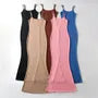 [S] Spaghetti Strap Scoop Neck Plain Maxi Mermaid Dress