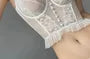 Ruffled Lace Panel Corset Cami Top