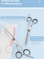 Stainless Steel Hair Scissors (Various Designs) / Hair Comb / Cleaning Cloth / Set