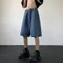 High Waist Wide Leg Denim Shorts