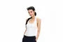 Halter Henley Plain Panel Lace Tank Top