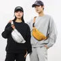 Plain Metallic Zip Belt Bag