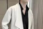 Plain Double-Breasted Blazer