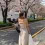 Spaghetti Strap Plain Wide Leg Jumpsuit
