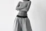 Drawstring Waist Two Tone Baggy Sweatpants
