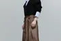 Mid Rise Plain Belted Wide Leg Dress Pants
