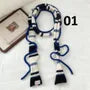 Striped Knit Narrow Scarf