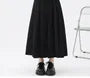 High Rise A-Line Pleated Maxi Skirt