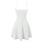 Spaghetti Strap Eyelet Lace Mini A-Line Dress