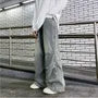 Mid Rise Washed Wide Leg Jeans