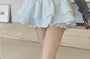 High Waist Plain Ruffle Mini Skort