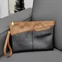 Two Tone Faux Leather Clutch