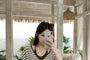 Mock Two-Piece Short-Sleeve Halter Neck Striped Ruched Crop T-Shirt